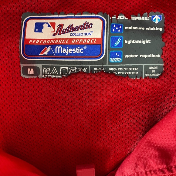 Vintage Majestic Washington Nationals 3/4 Zip Jacket - Picture 2 of 9